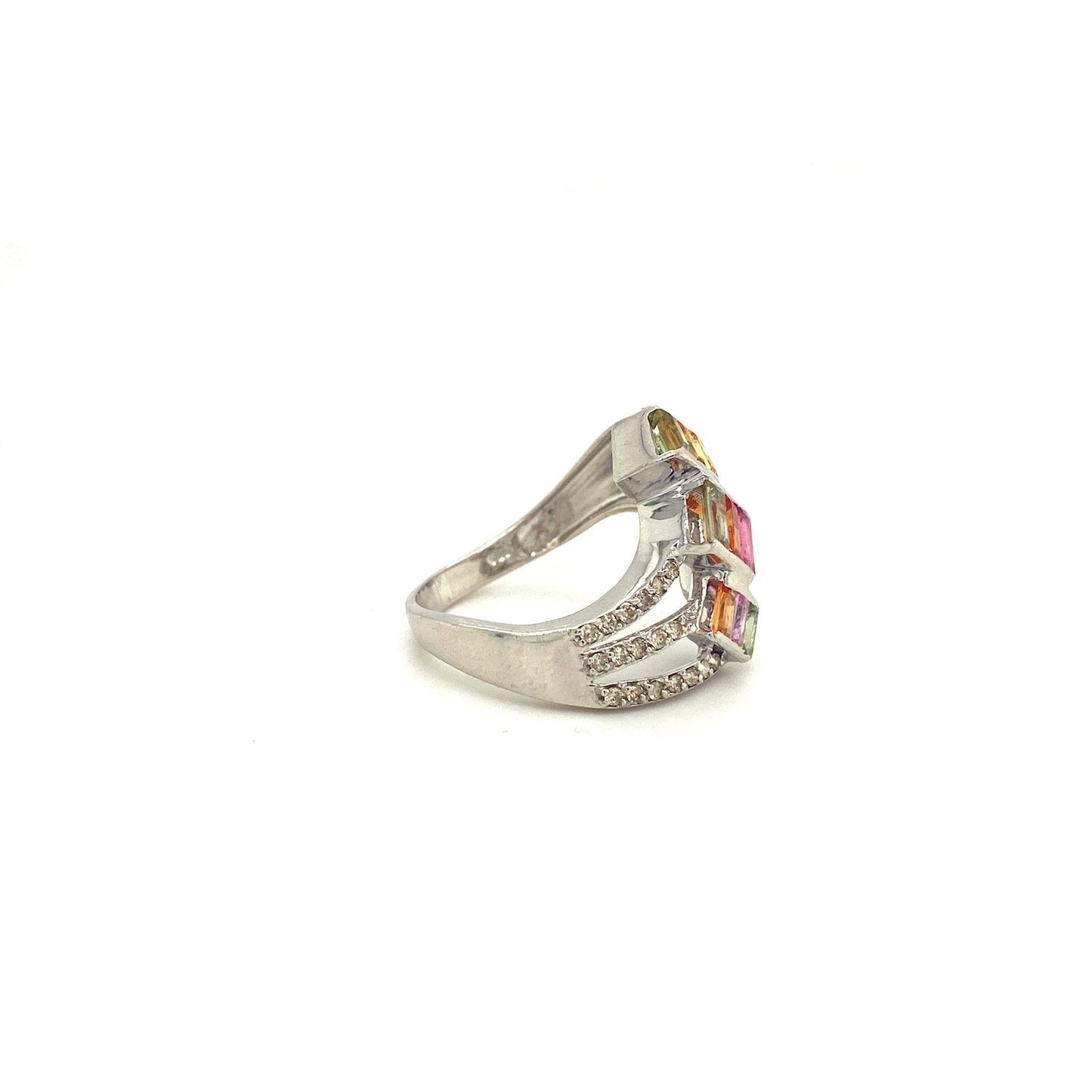Multi Sapphire Ring in .925 Sterling Silver - KSR 10856