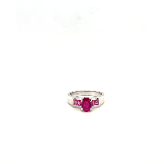 Ruby Ring in .925 Sterling Silver - KSR 11366