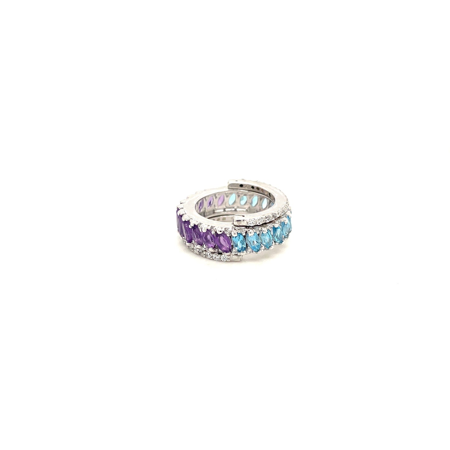 Multi Colour Reversible Ring in .925 Sterling Silver - KSR 12080
