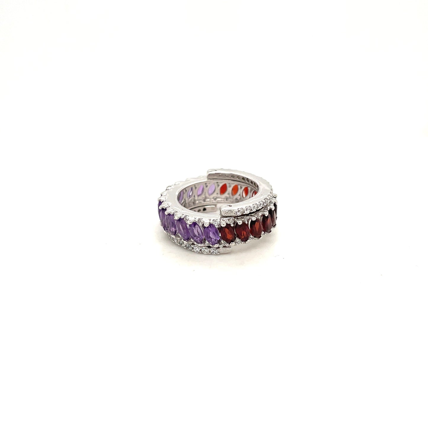 Multi Colour Reversible Ring in .925 Sterling Silver - KSR 12080