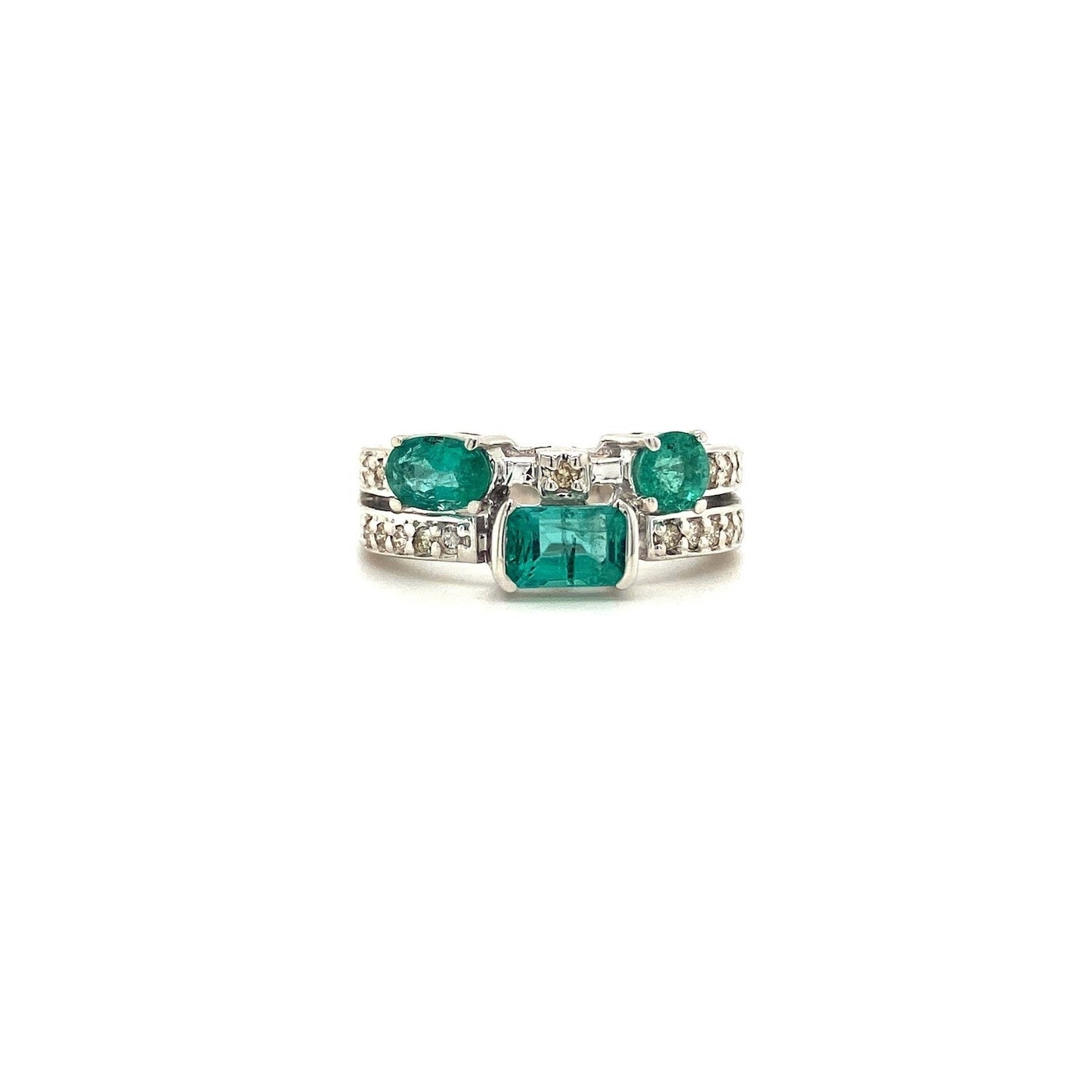 Emerald Ring in .925 Sterling Silver - KSR 13609