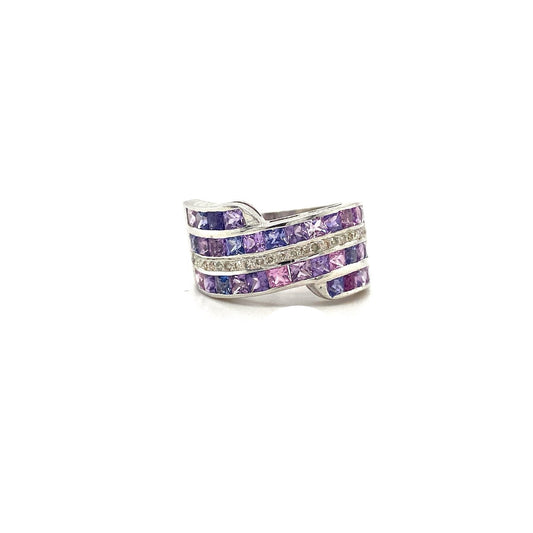 Purple Sapphire Ring in .925 Sterling Silver- KSR 13996