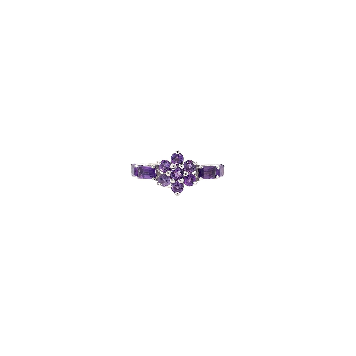 Amethyst Ring In .925 Sterling Silver - KSR 14202