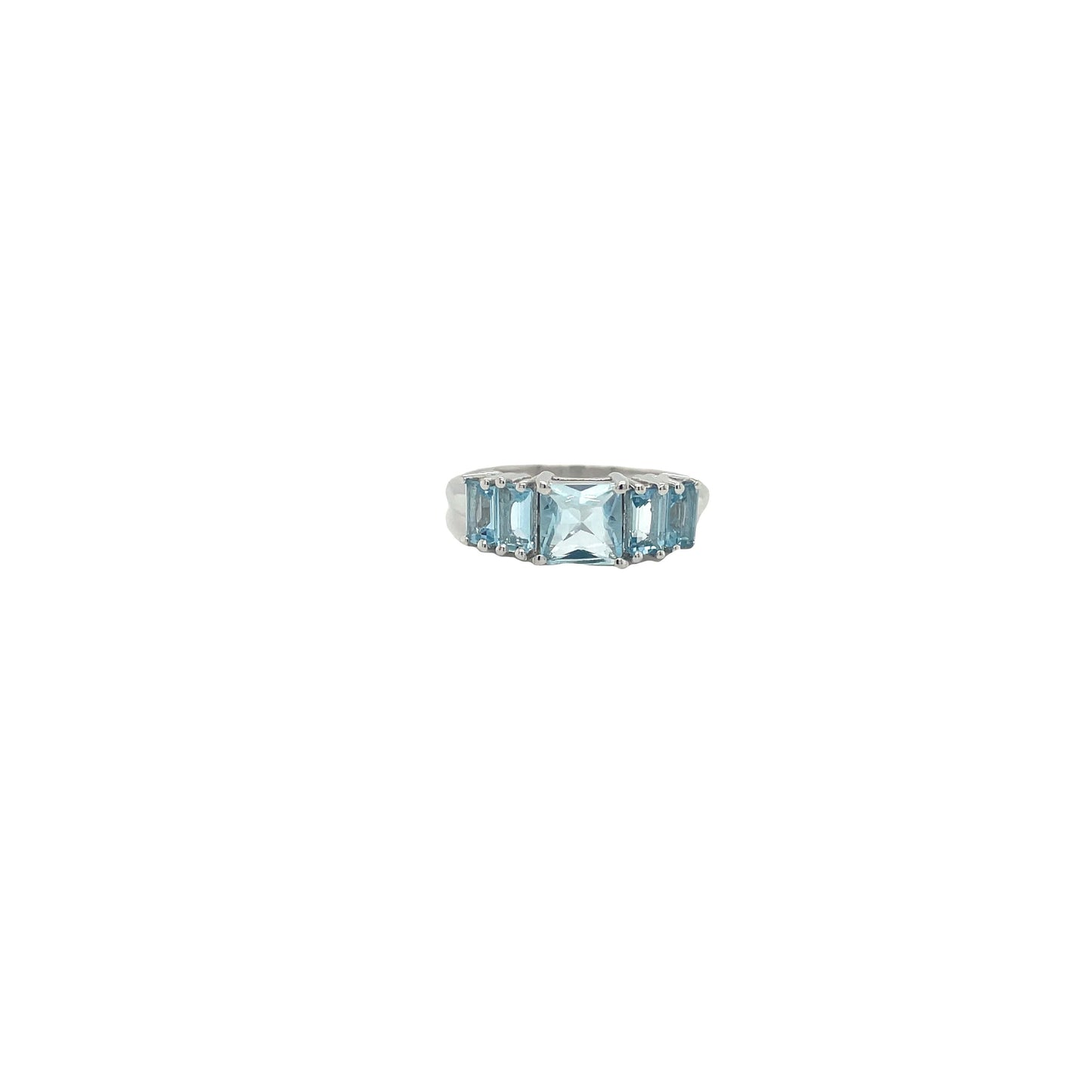 Aquamarine Ring In .925 Sterling Silver - KSR 16046