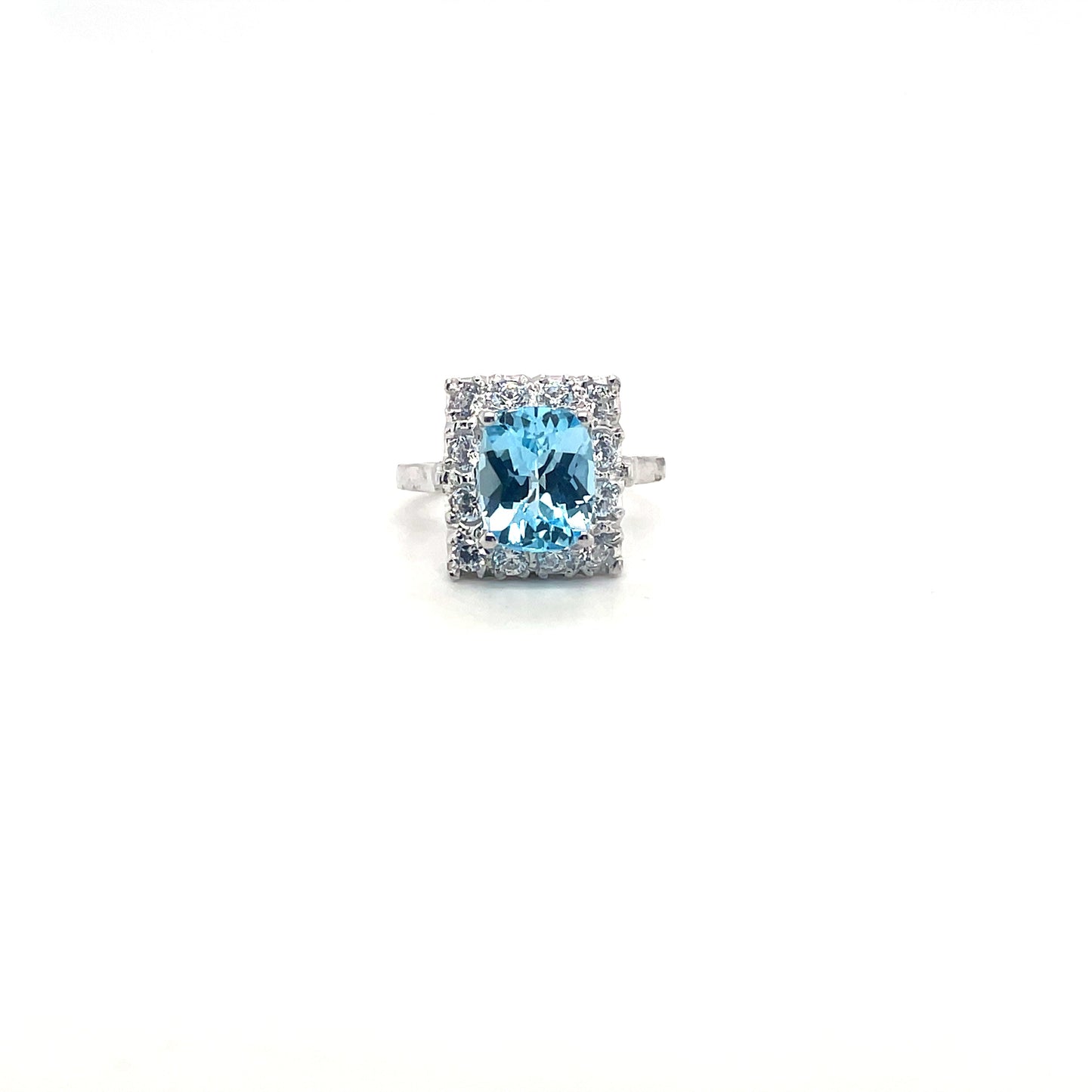 Blue Topaz Ring in .925 Sterling Silver - KSR 17423