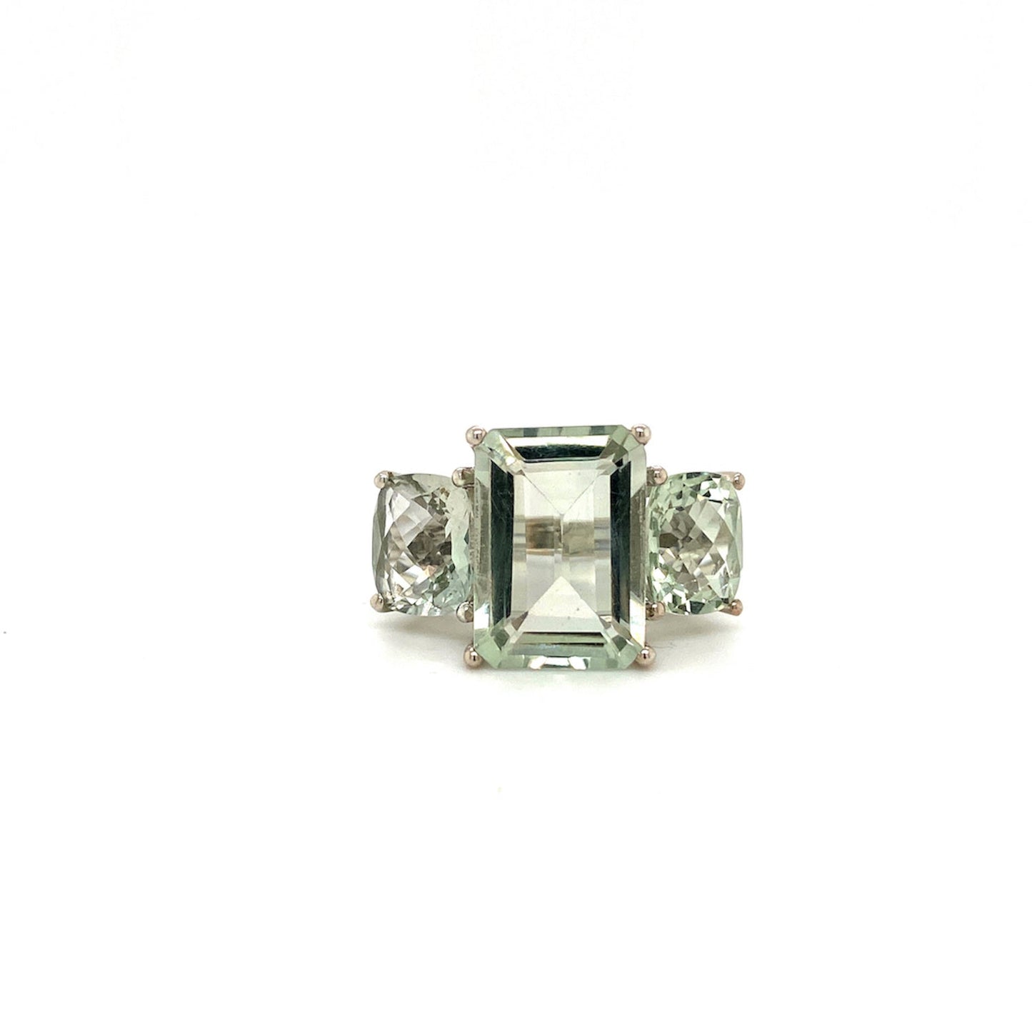 Green Amethyst Ring in .925 Sterling Silver - KSR 17783