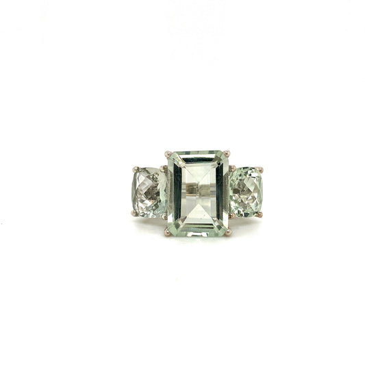 Green Amethyst Ring in .925 Sterling Silver - KSR 17783