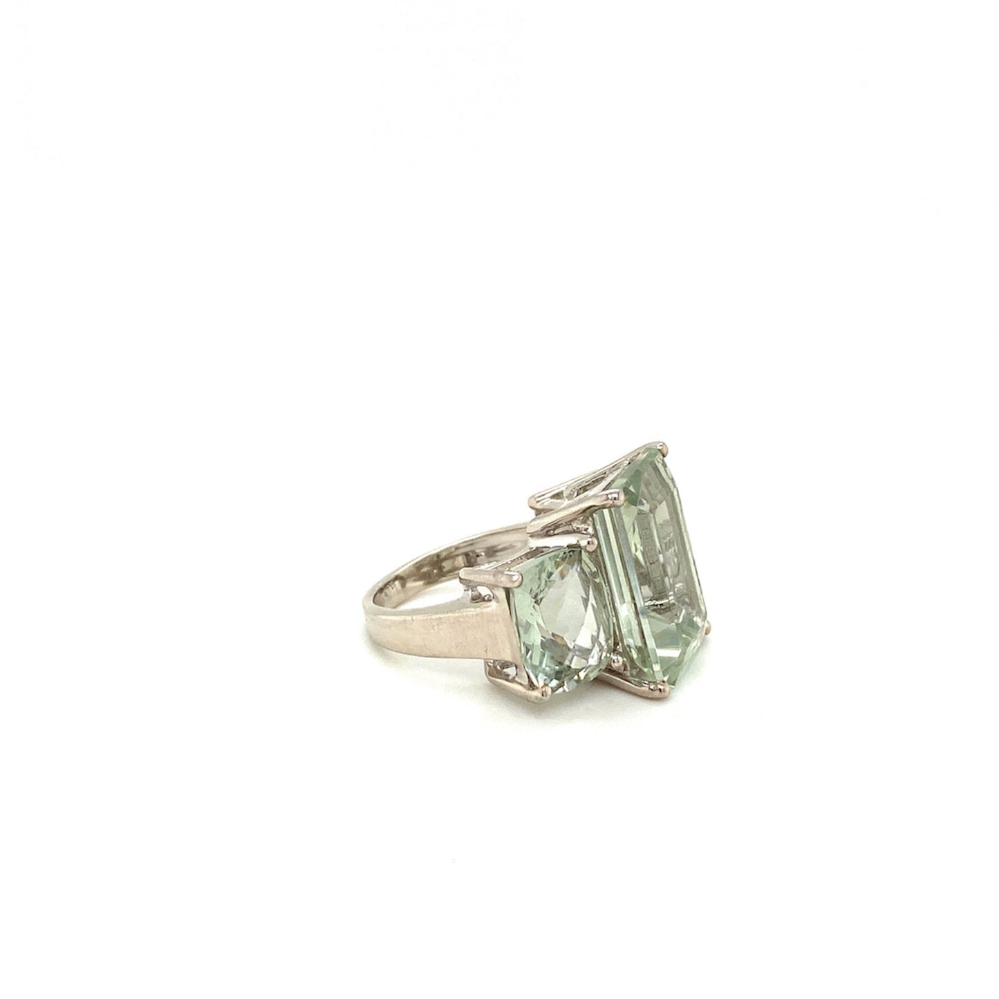 Green Amethyst Ring in .925 Sterling Silver - KSR 17783