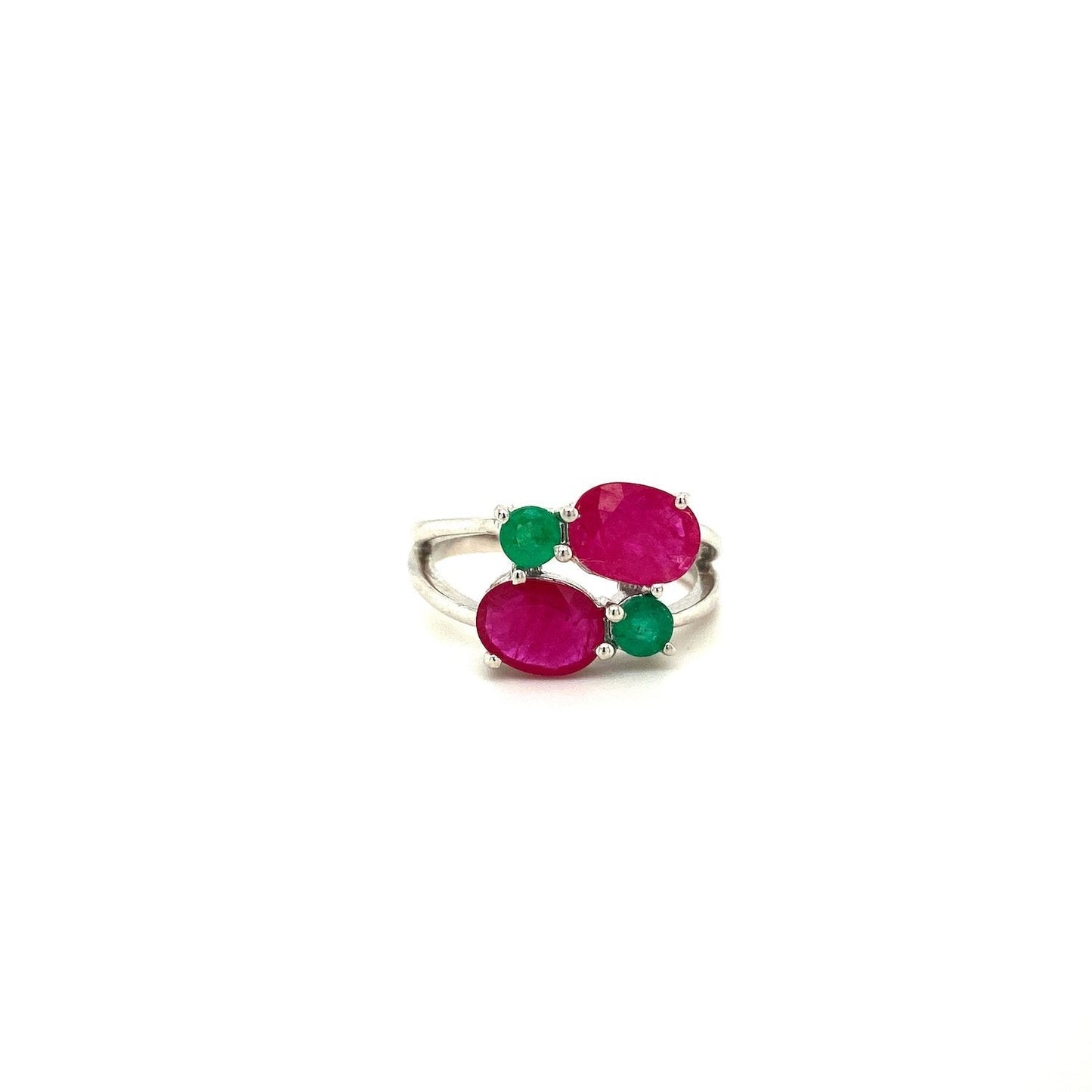 Multi Colour Stones Ring in .925 Sterling Silver - KSR 18206
