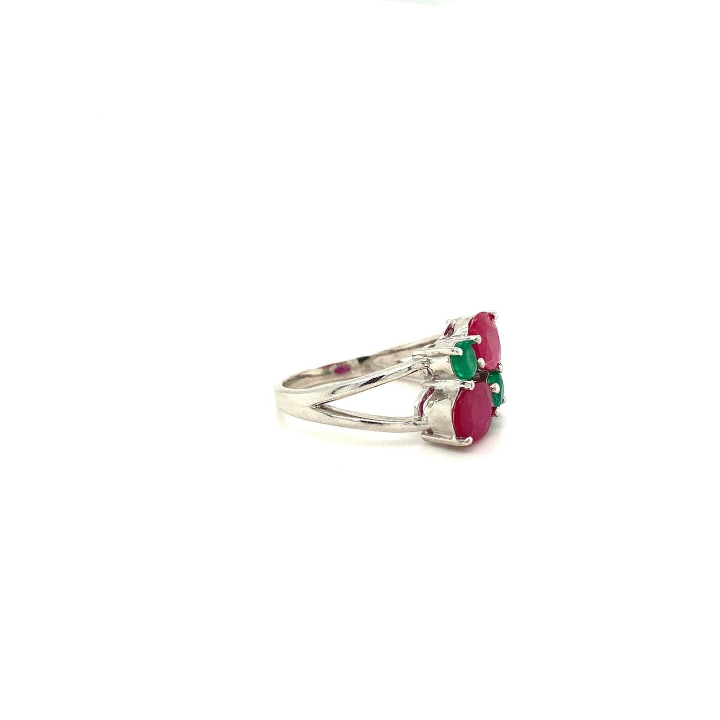 Multi Colour Stones Ring in .925 Sterling Silver - KSR 18206
