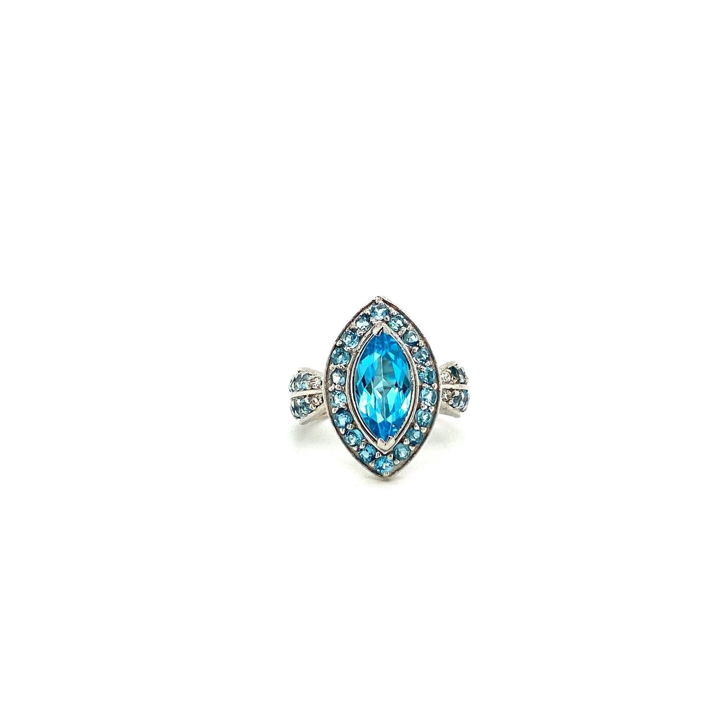 Blue Topaz Ring in .925 Sterling Silver KSR - 2804