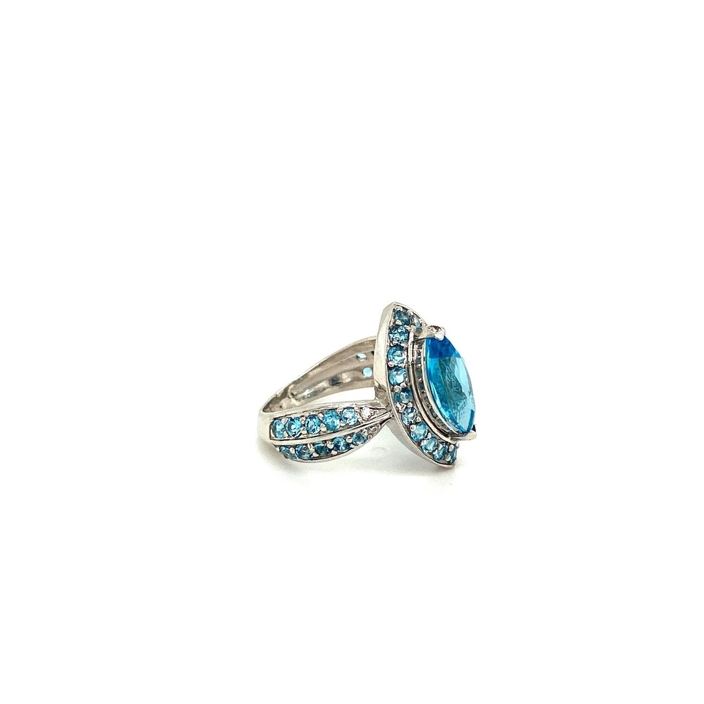 Blue Topaz Ring in .925 Sterling Silver KSR - 2804
