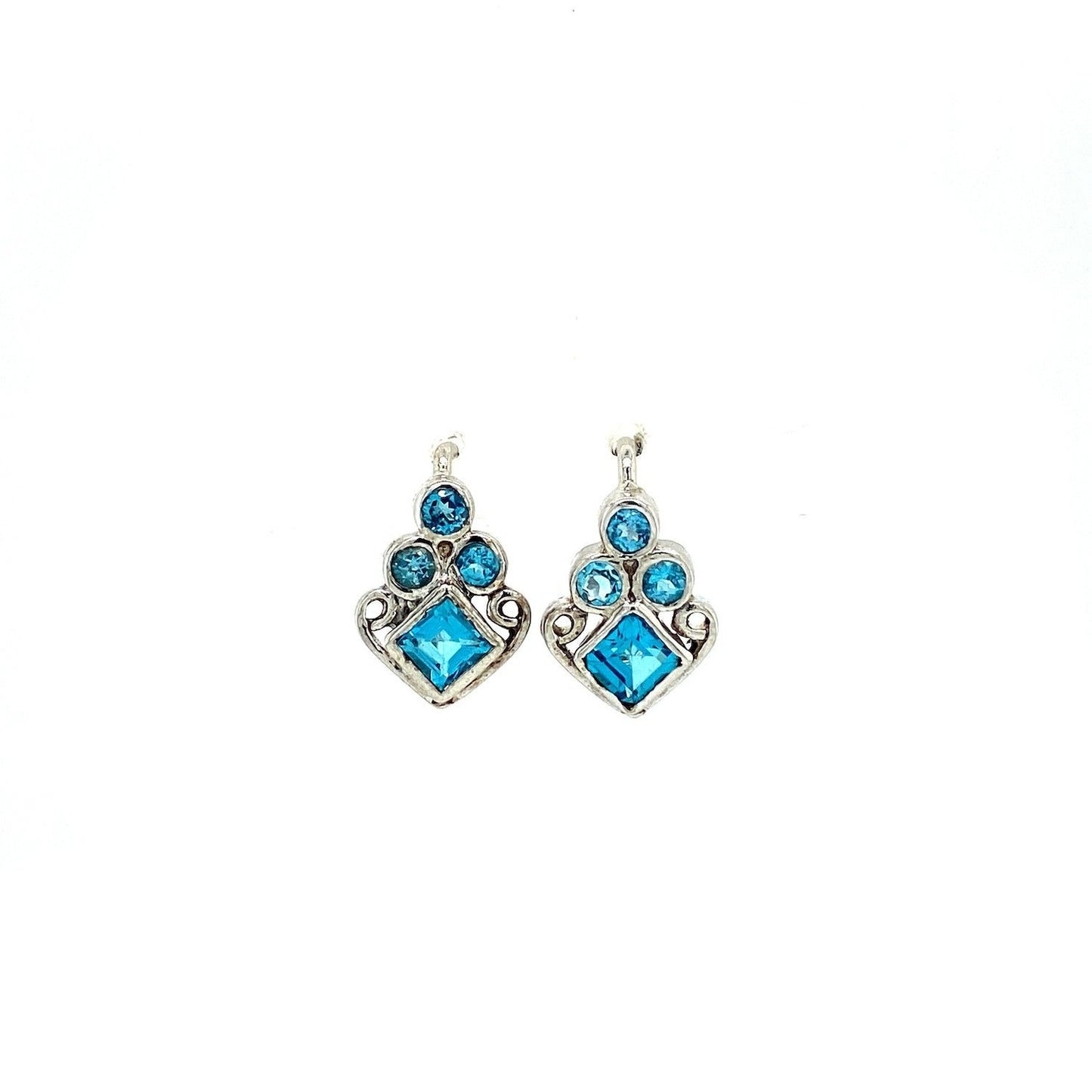 Blue Topaz Earring in .925 Sterling Silver - KST 5127