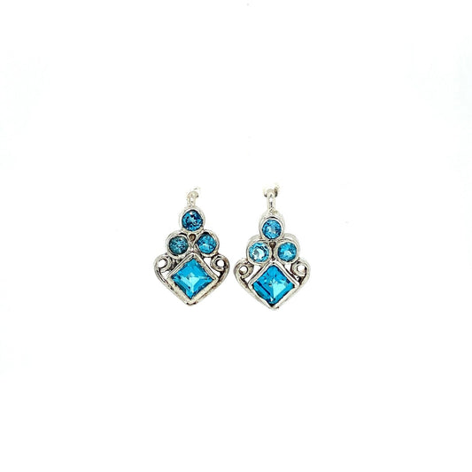 Blue Topaz Earring in .925 Sterling Silver - KST 5127