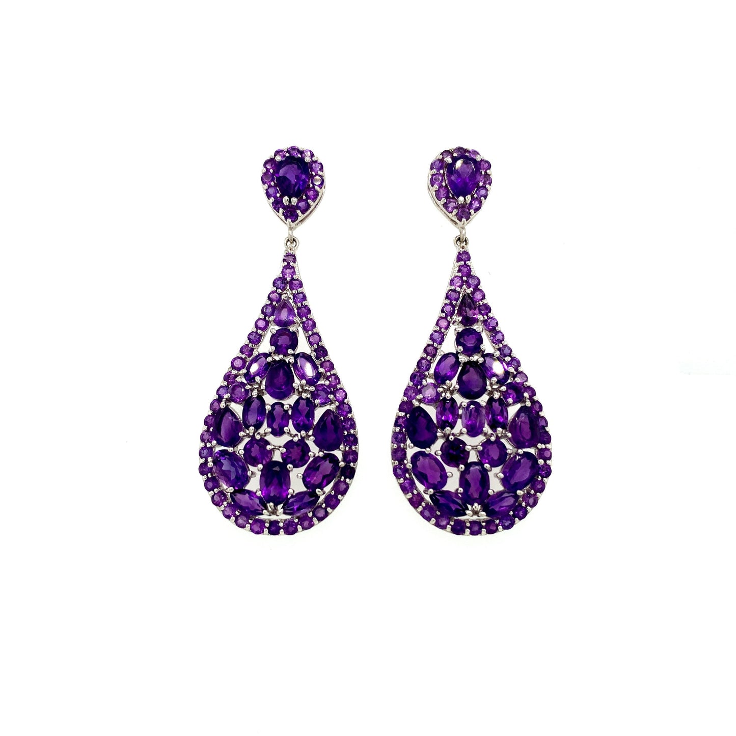 Amethyst Earring in .925 Sterling Silver - KST 56788