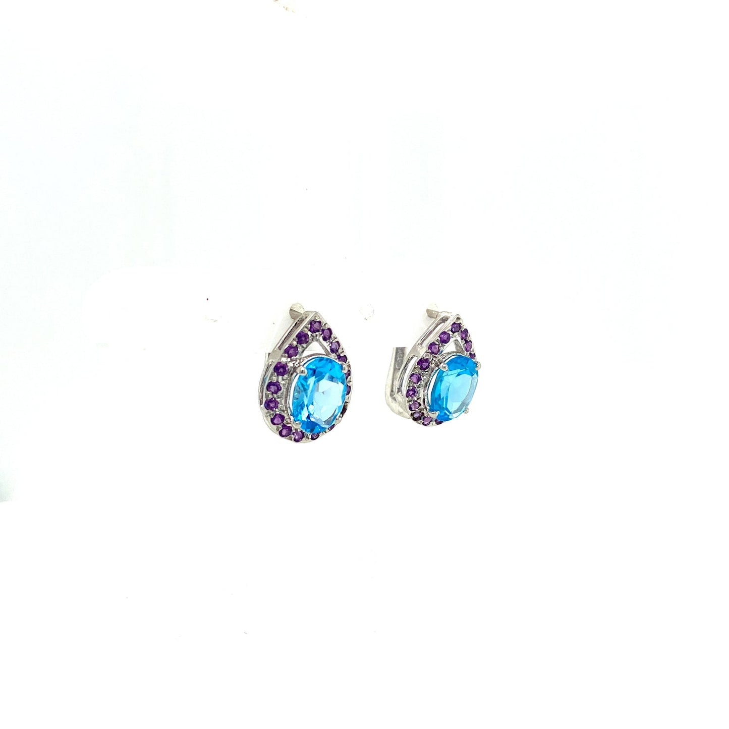 Multi Colour Stone Jewellery Set in .925 Sterling Silver - KSS 6440