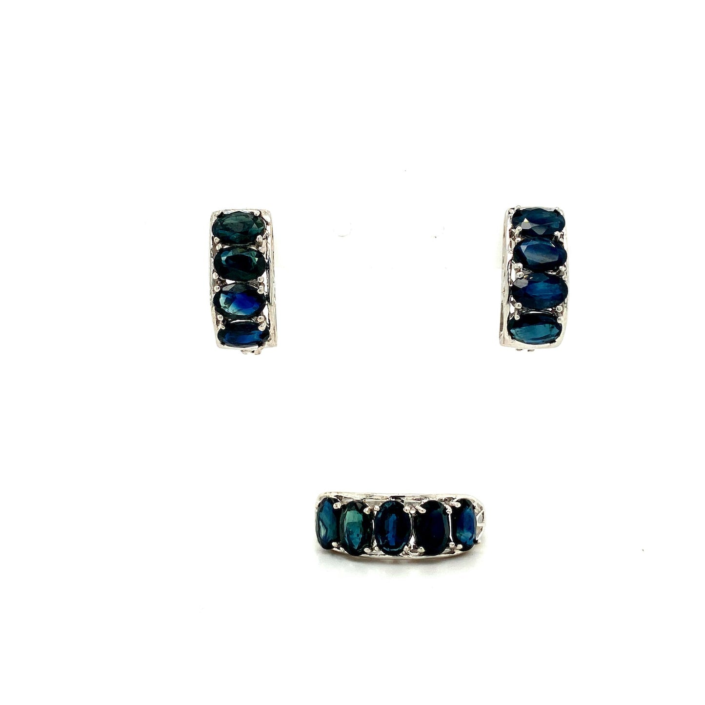 Sapphire Jewellery Set in .925 Sterling Silver - KSS 6556