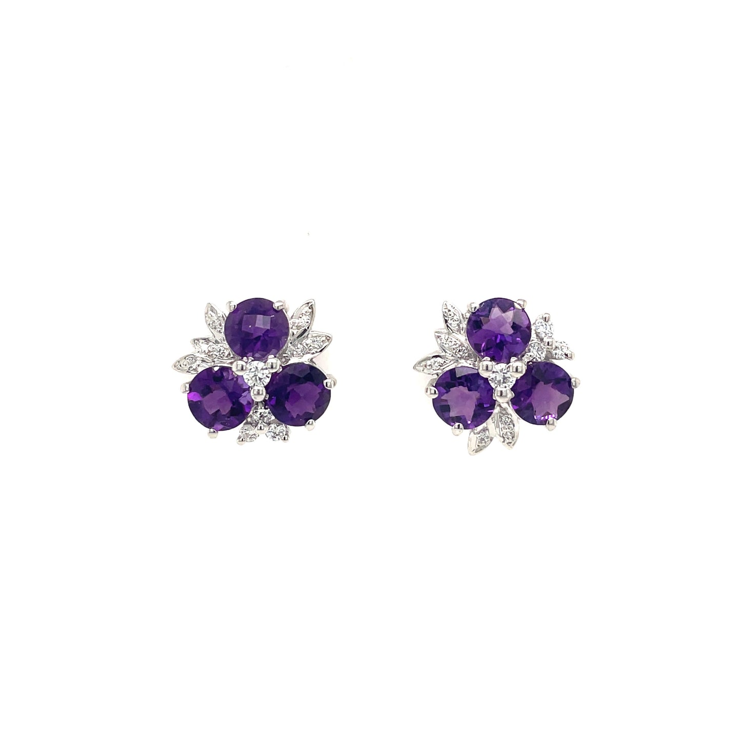 Garnet Earring in .925 Sterling Silver - KST 51001