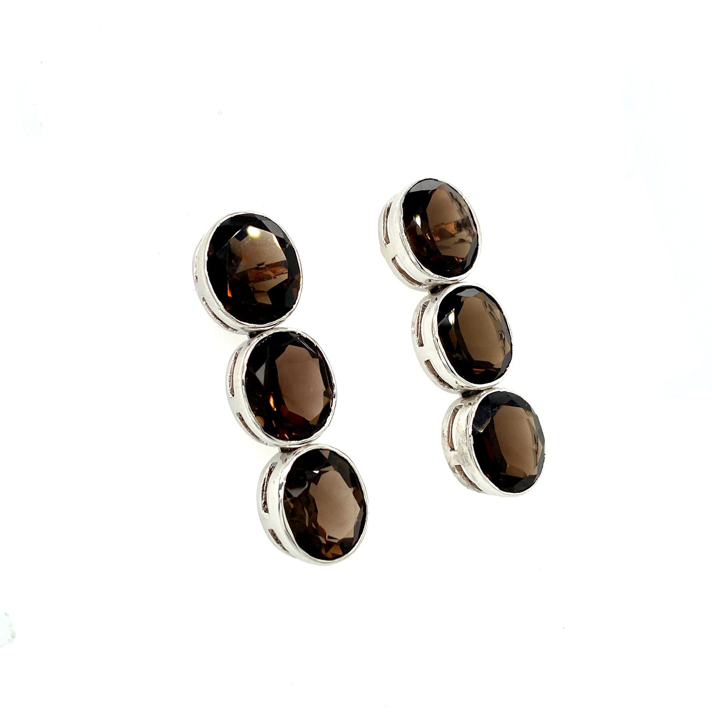 Smoky Topaz Earring in .925 Sterling Silver - KST 5159