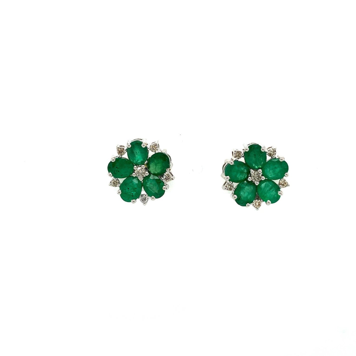 Emerald Earring in .925 Sterling Silver - KST 52358