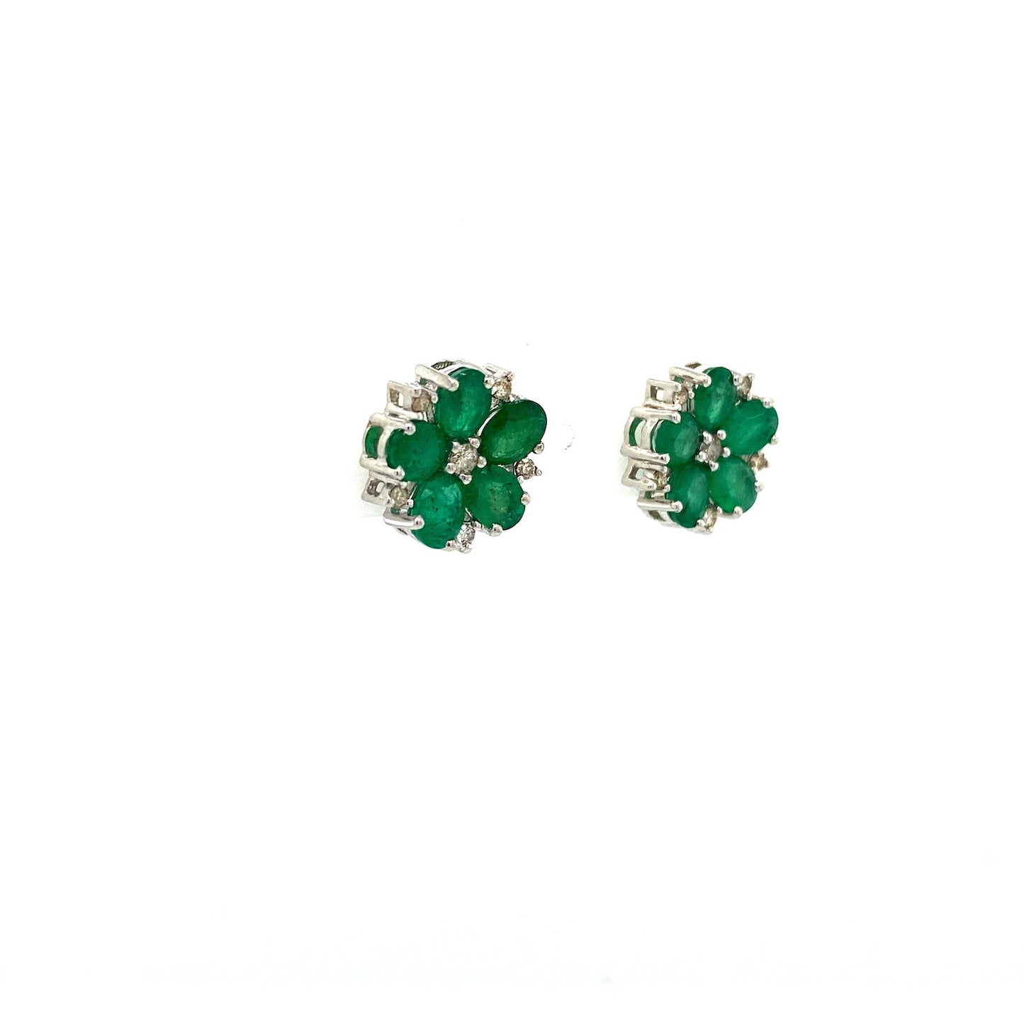Emerald Earring in .925 Sterling Silver - KST 52358