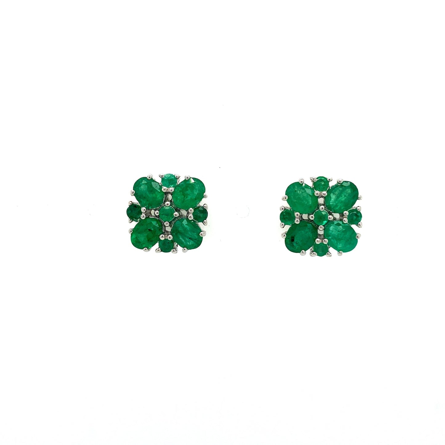 Emerald Earring in .925 Sterling Silver - KST 52849