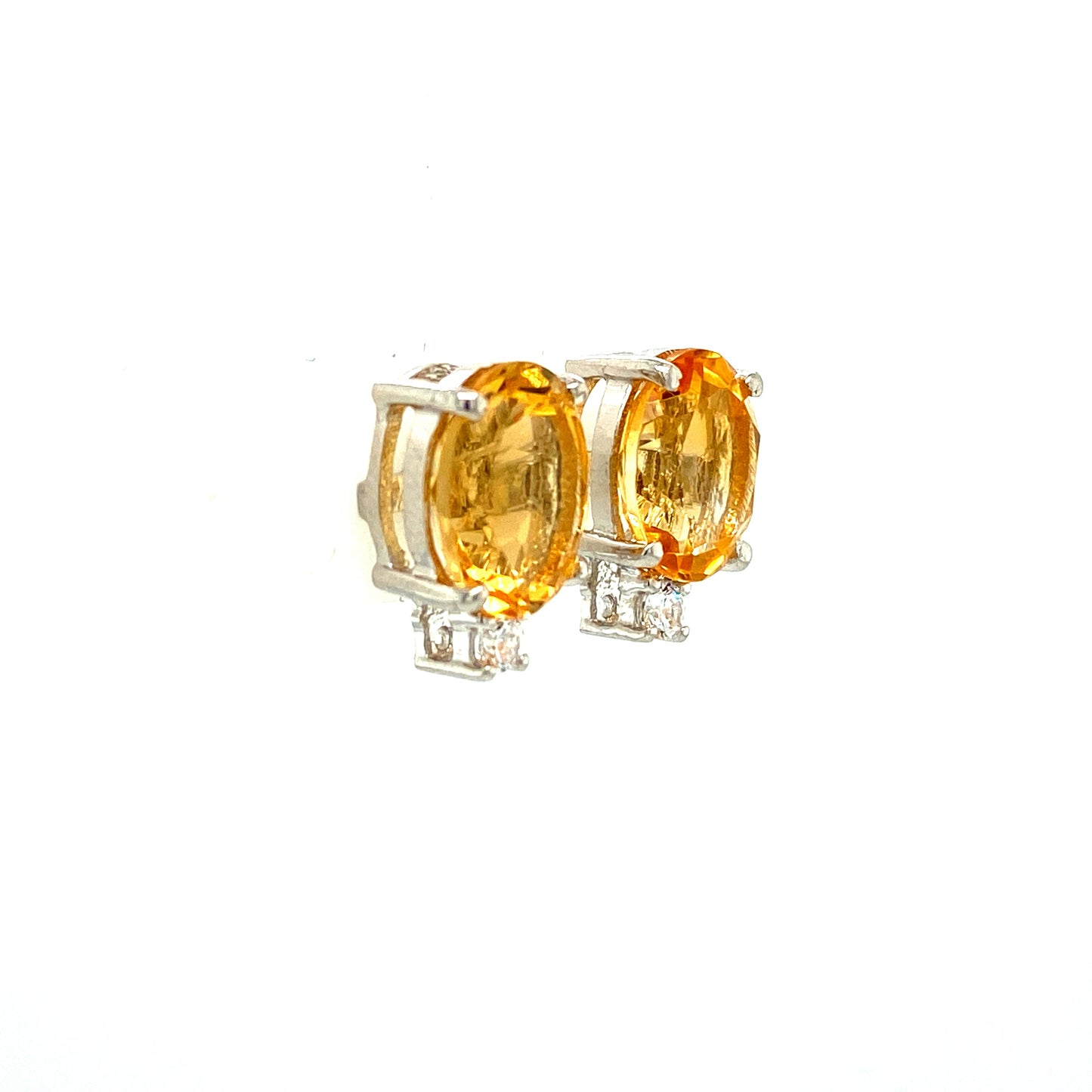 Citrine Earring in .925 Sterling Silver - KST 59401