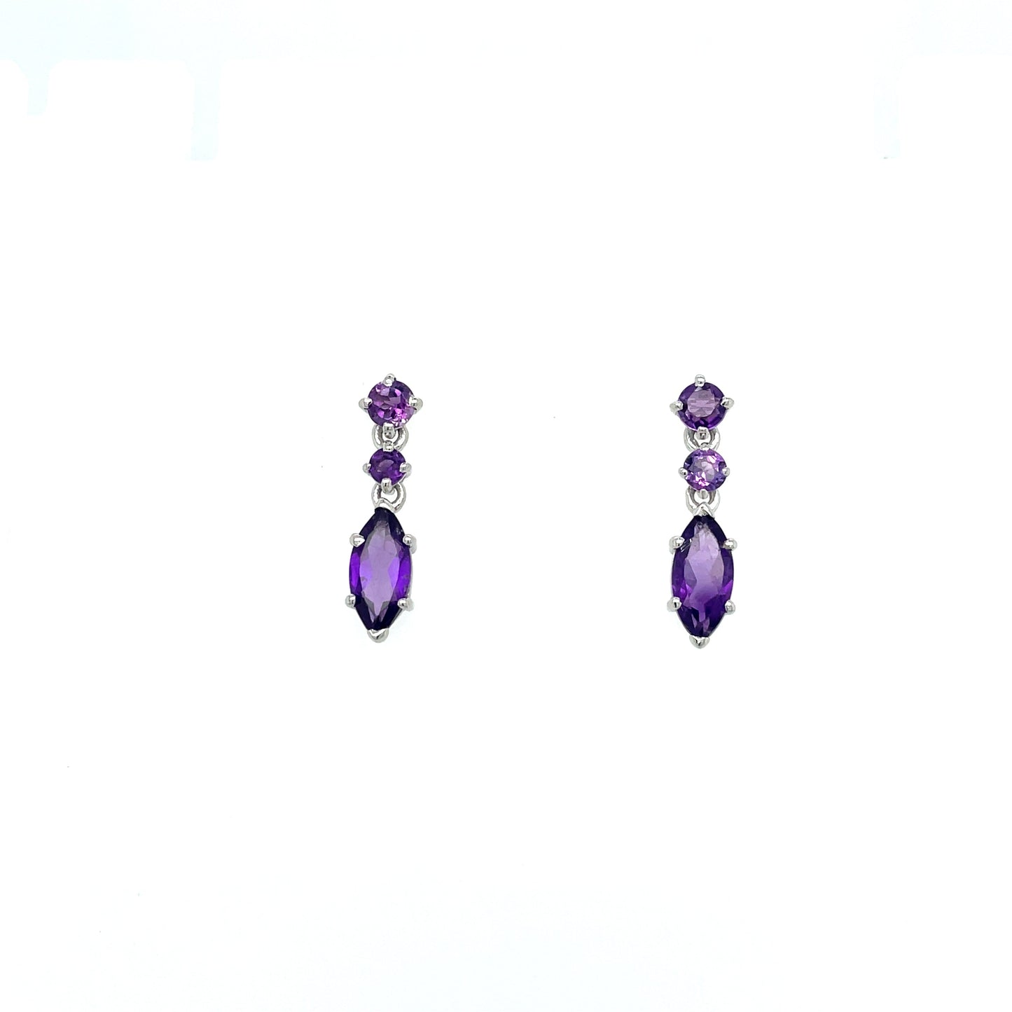 Amethyst Earring in .925 Sterling Silver - KST 54549
