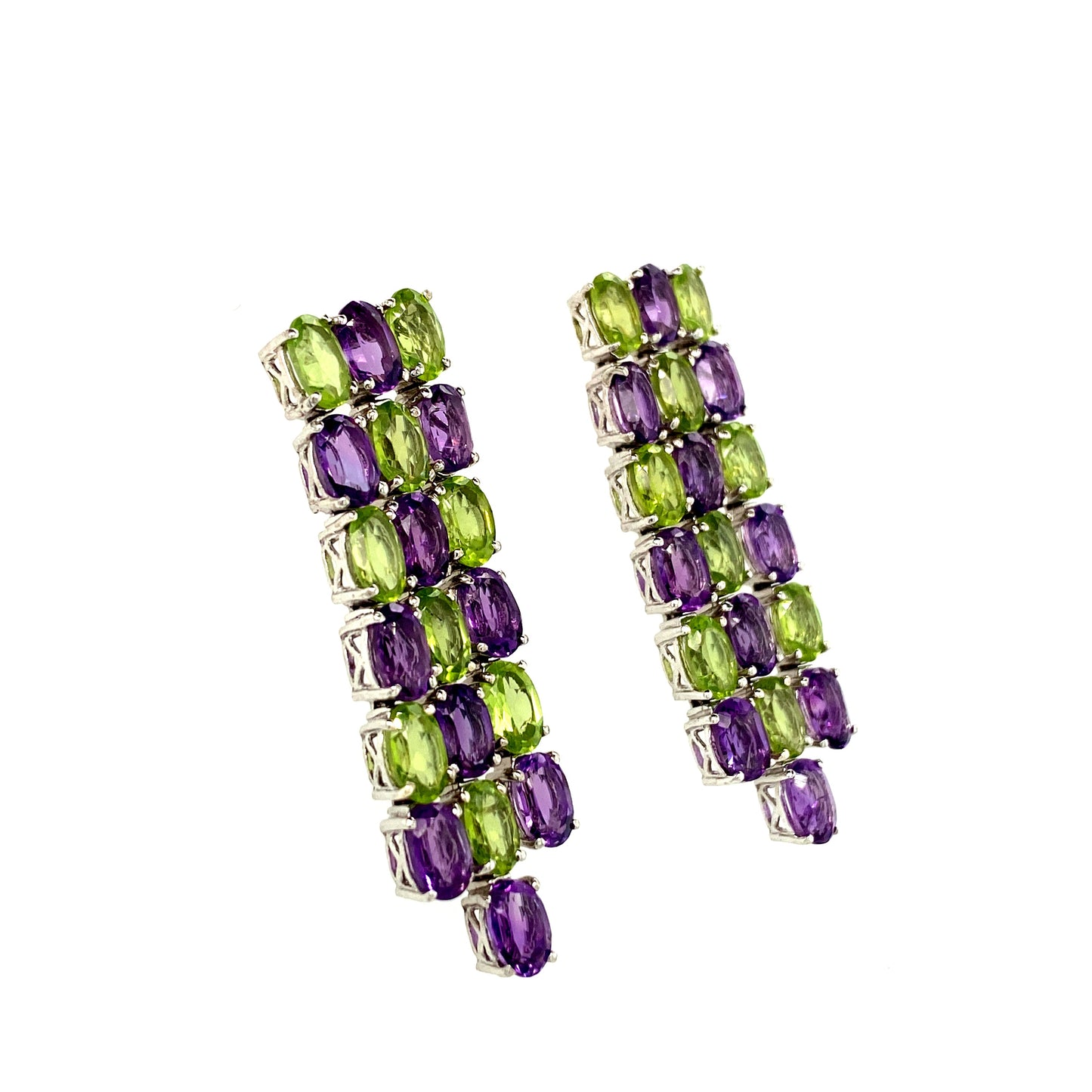 Multi Colour Stones Earring in .925 Sterling Silver KST - 5504