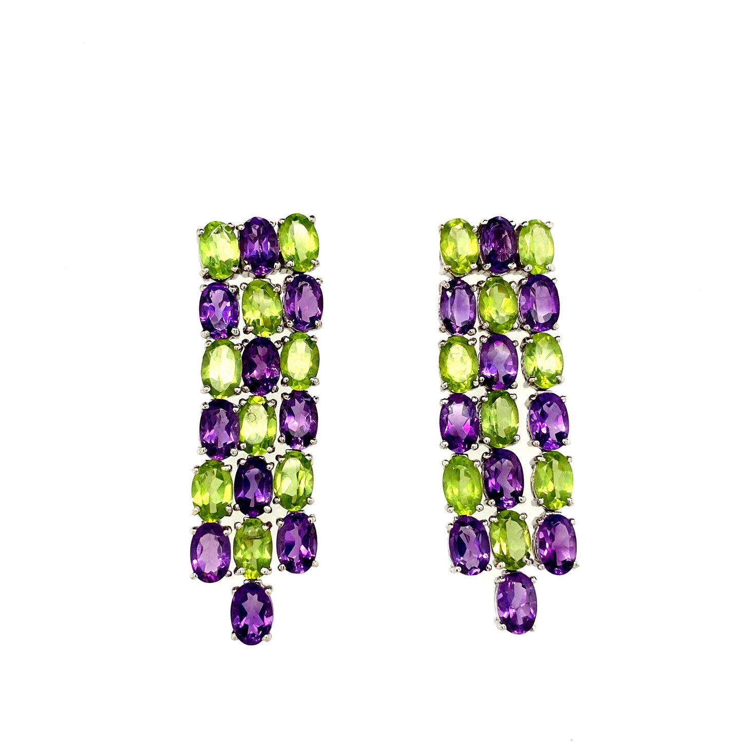 Multi Colour Stones Earring in .925 Sterling Silver KST - 5504