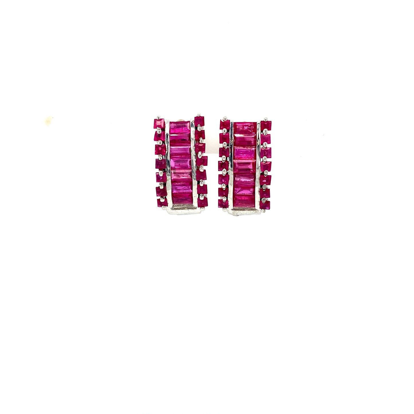 Ruby Earring in .925 Sterling Silver - KST 58158