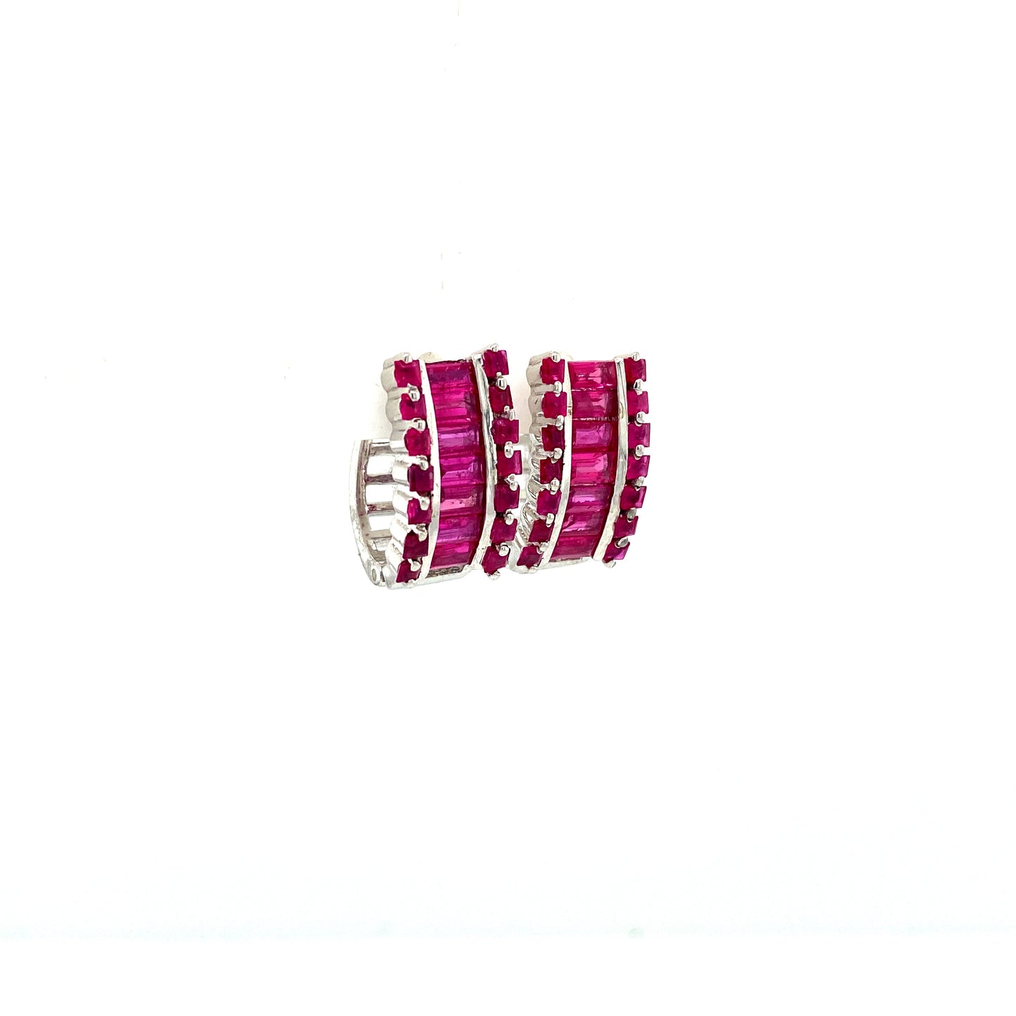 Ruby Earring in .925 Sterling Silver - KST 58158