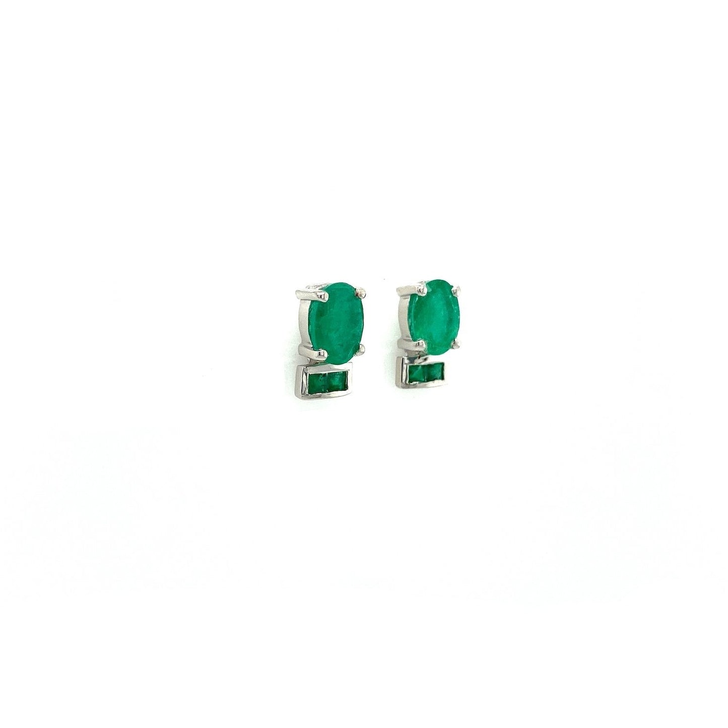Emerald Earring in .925 Sterling Silver - KST 58593