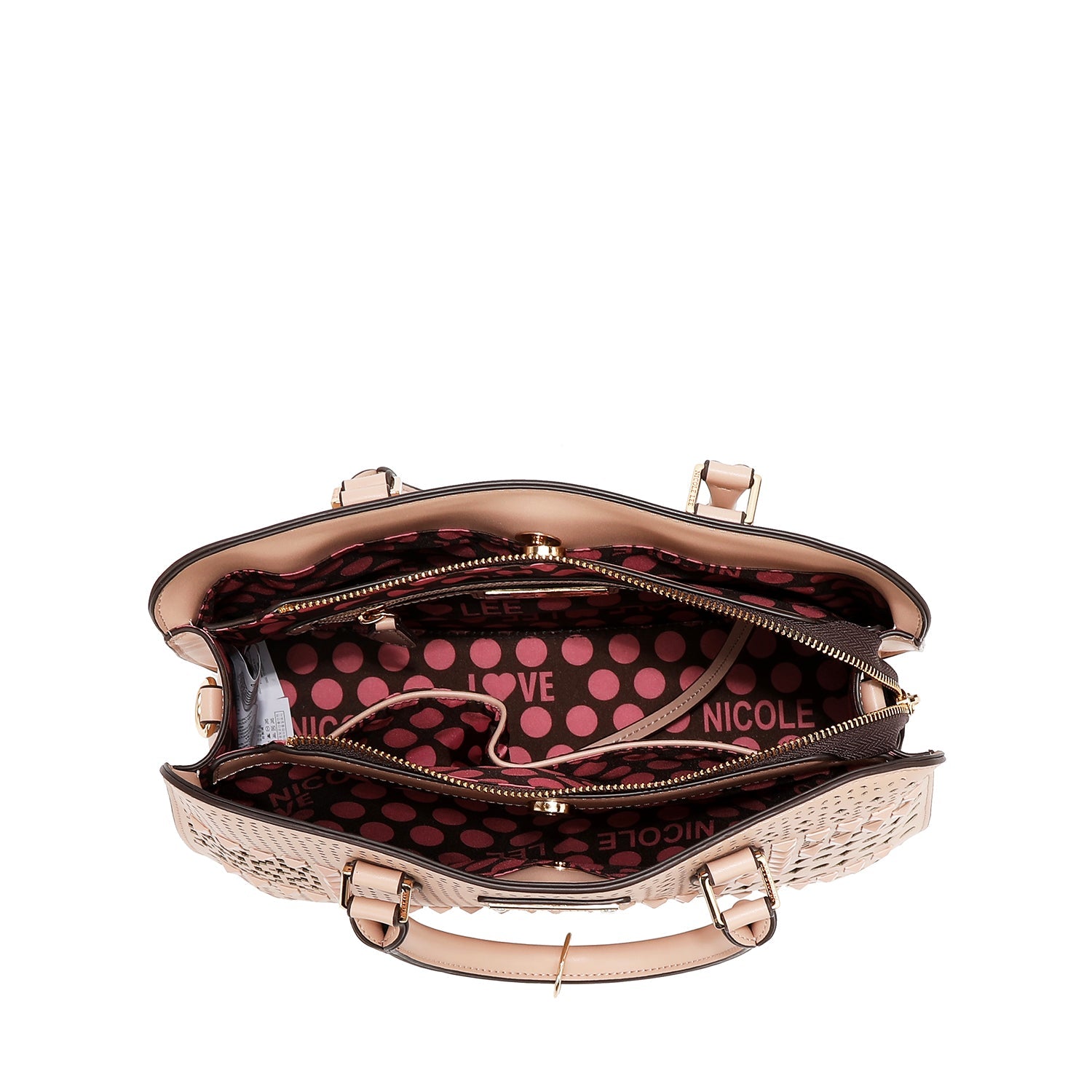 BOLSA DE CÚPULA CON RECORTE GEOMÉTRICO (ROSA)