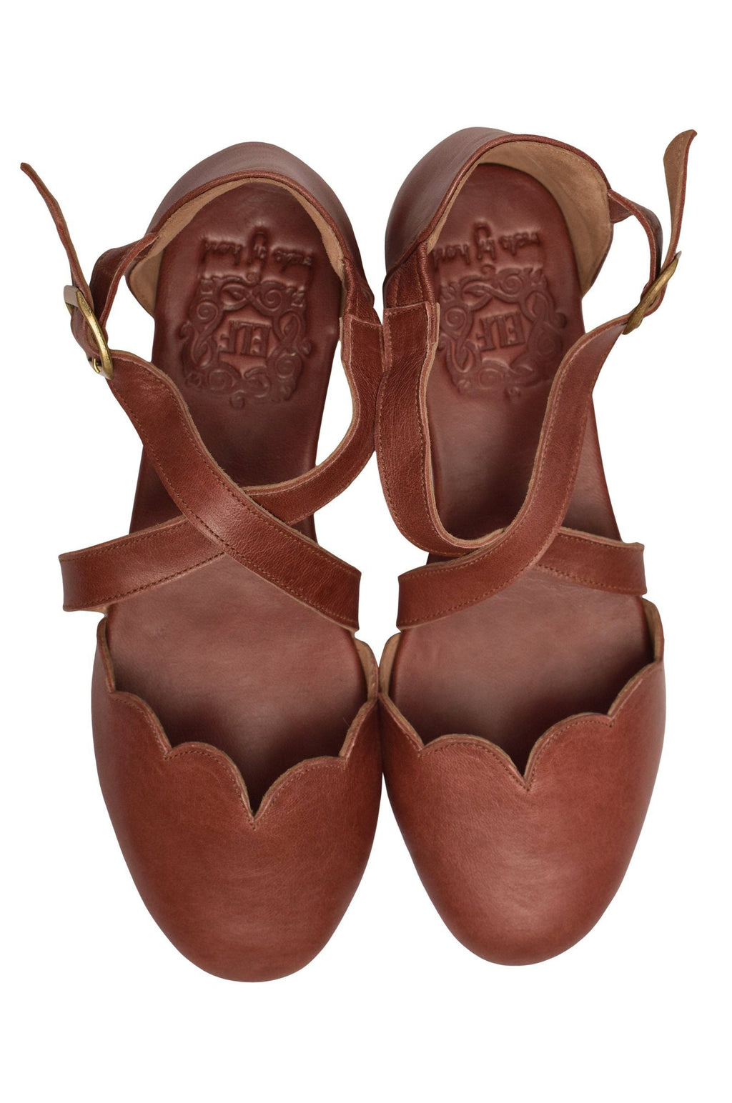 Mangrove Cross-Strap Leather Ballet Flats
