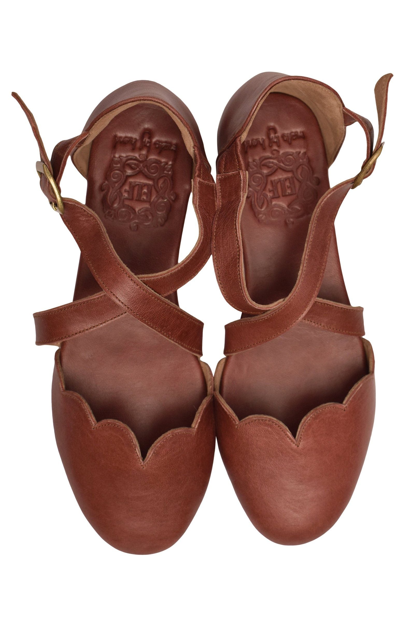Mangrove Cross-Strap Leather Ballet Flats