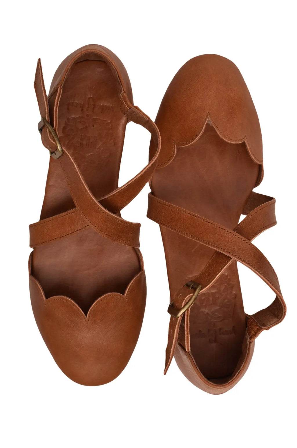 Mangrove Cross-Strap Leather Ballet Flats
