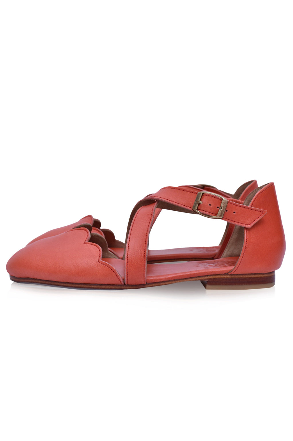 Mangrove Cross-Strap Leather Ballet Flats
