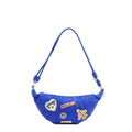BOLSO CROISSANT CON PARCHES DE COLORES (AZUL)