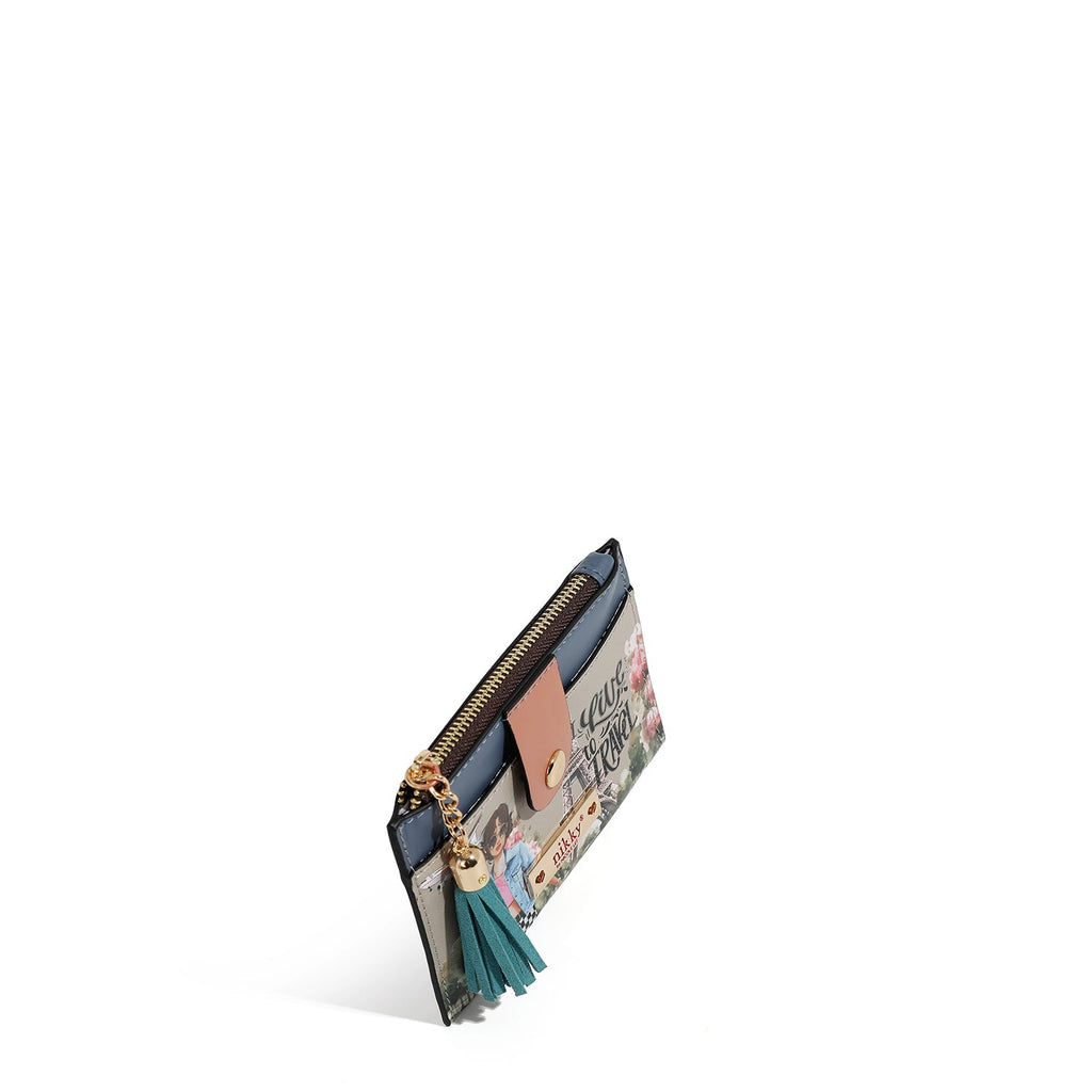 PORTA TARJETAS CON CREMALLERA (I LIVE TO TRAVEL)