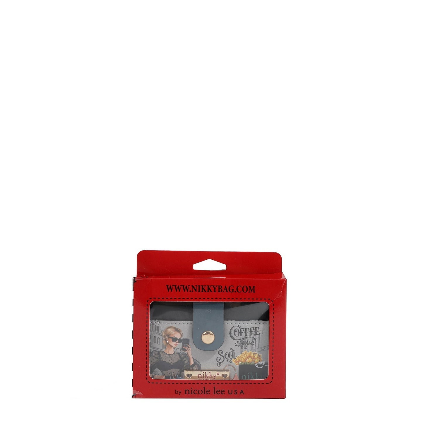 ZIPPERED CARD HOLDER (URBAN COFFEE DREAM)