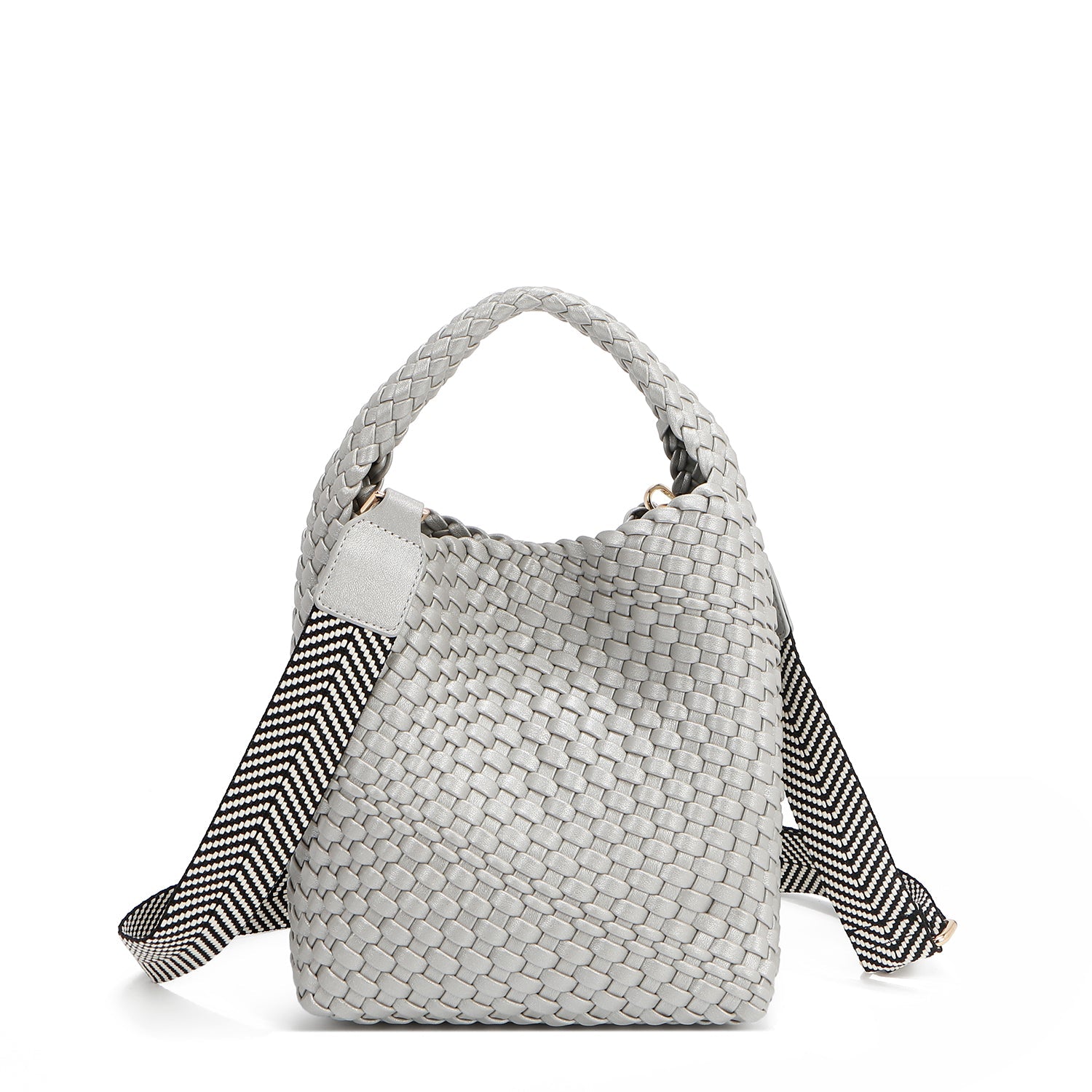 BOLSA JUNI CON ESTUCHE (PLATEADO)