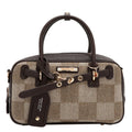 BOLSO BOSTON CHIC CON CUADROS (MARRON CLARO)