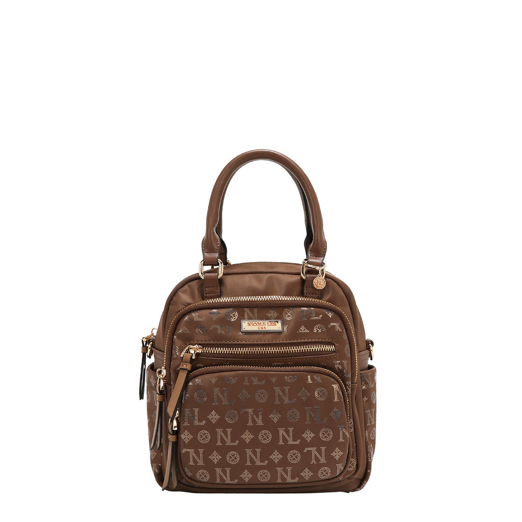 BOLSO MULTIUSOS CON LOGOTIPO DE MONOGRAMA (MARRON)