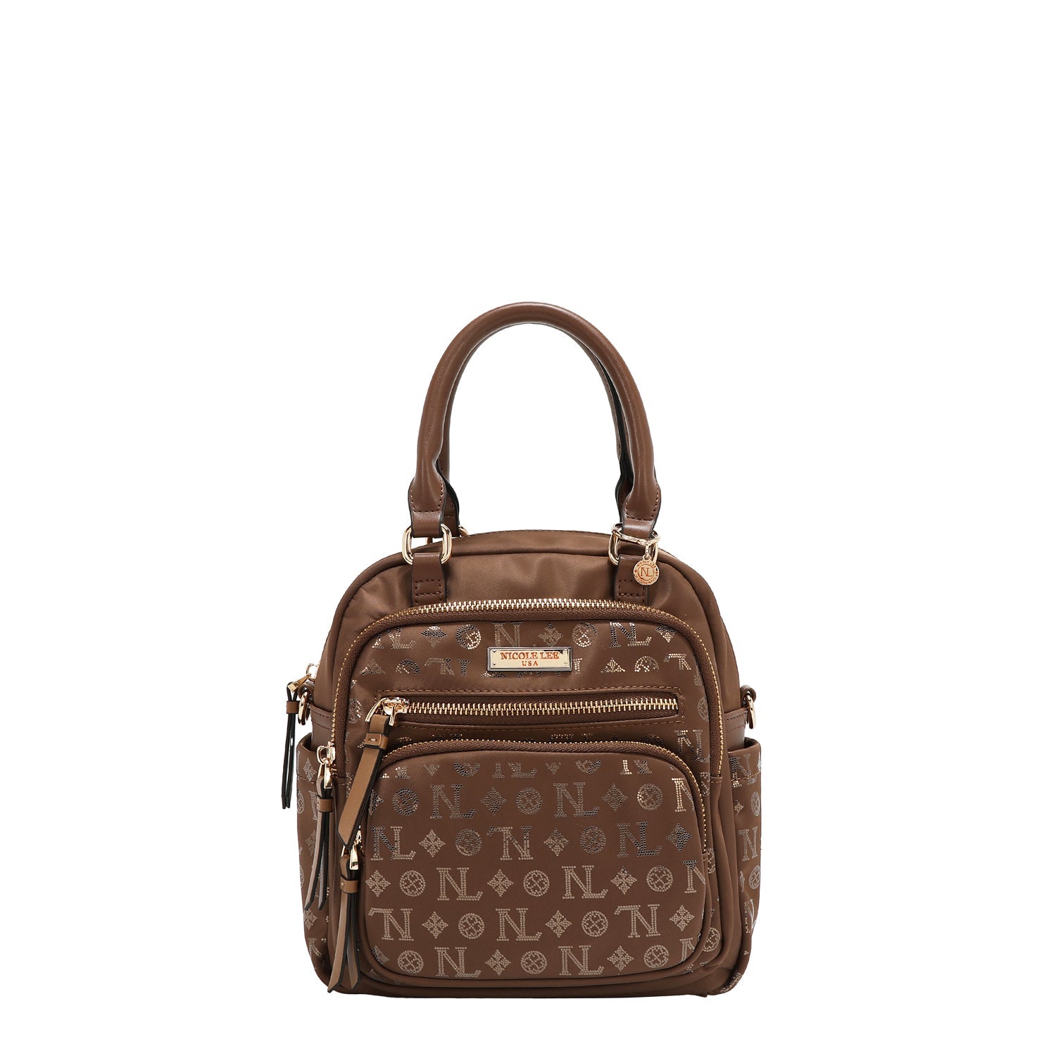 BOLSO MULTIUSOS CON LOGOTIPO DE MONOGRAMA (MARRON)