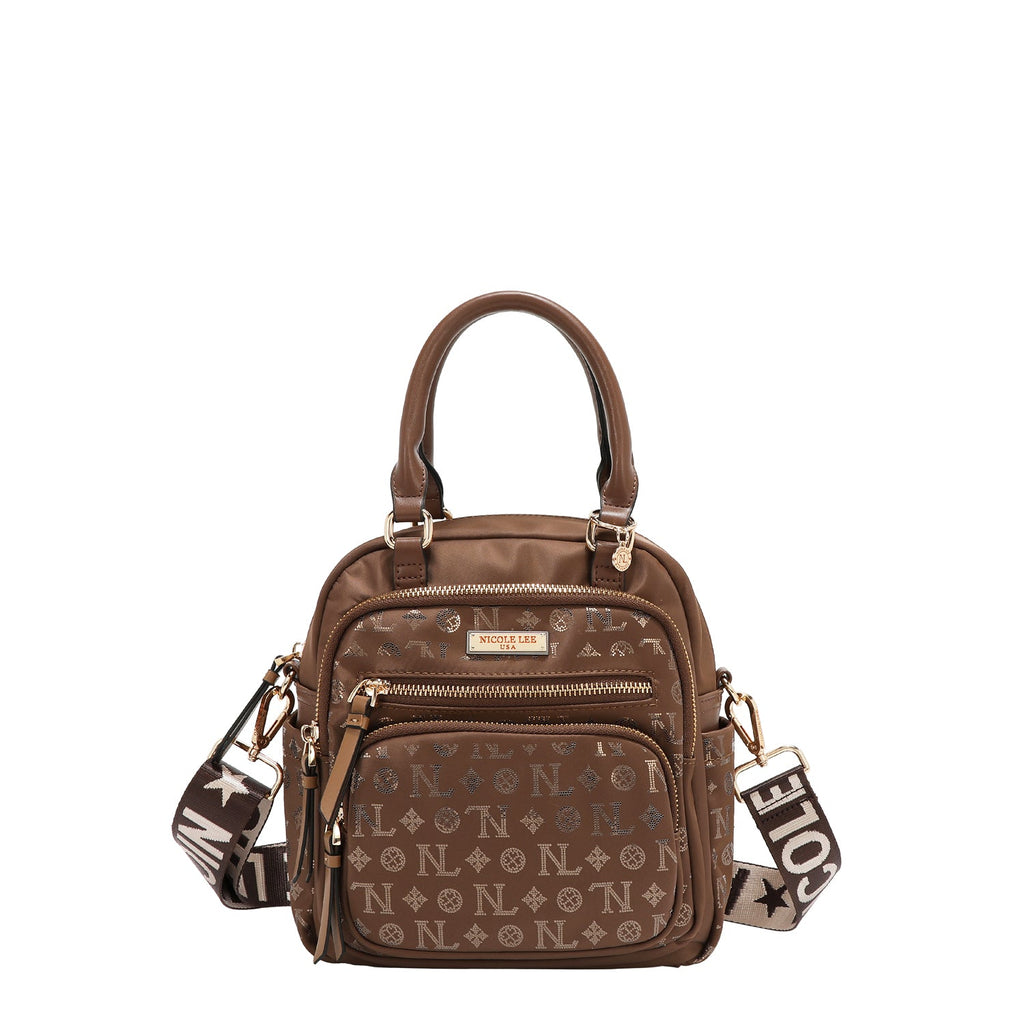 BOLSO MULTIUSOS CON LOGOTIPO DE MONOGRAMA (MARRON)
