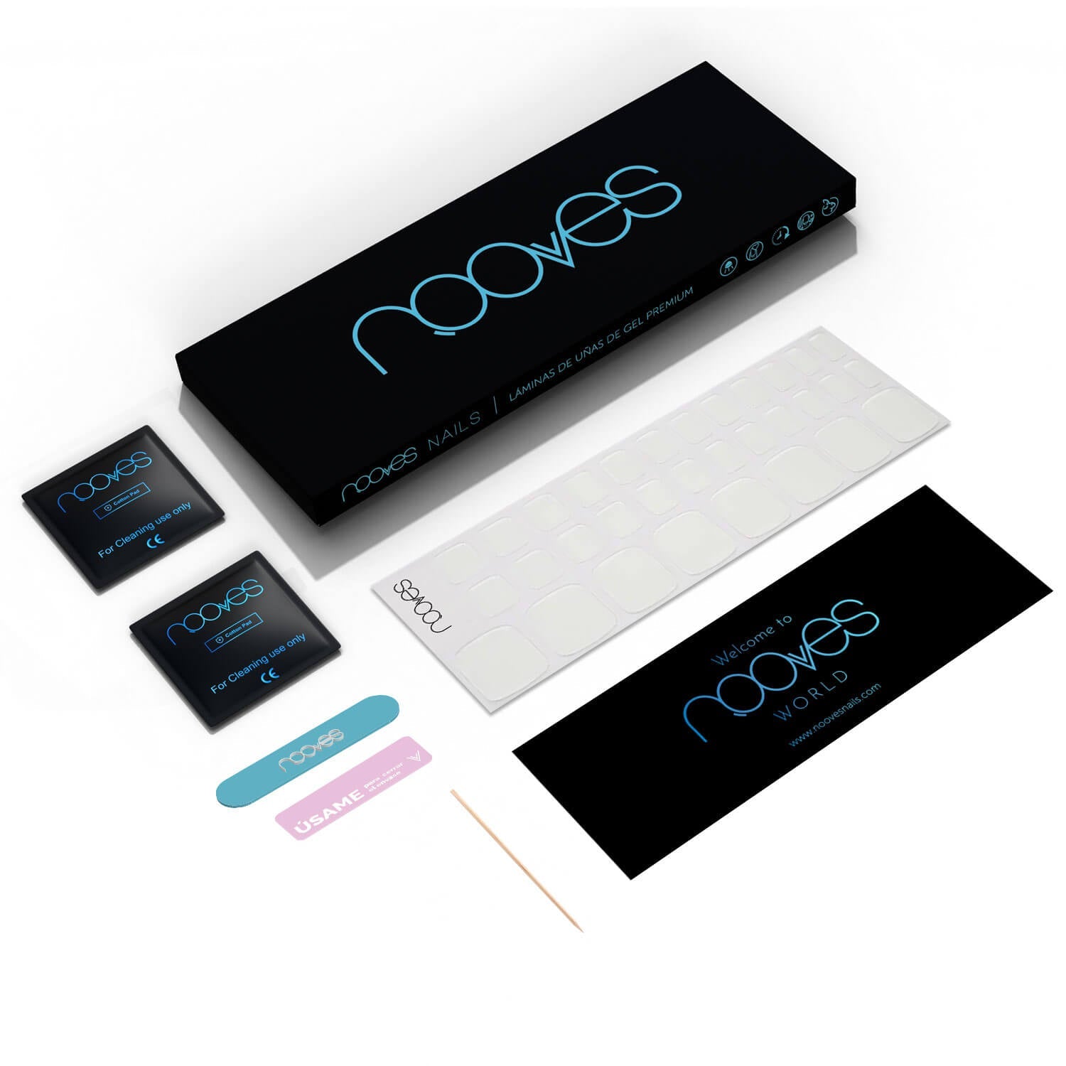 Pack White Summer – Pack de 2 láminas de uñas para manicura y pedicura