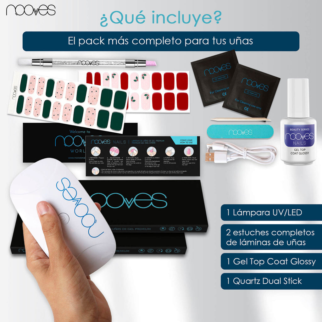Starter Kit Beauty Navidad - Pack de Iniciación con Top Coat - Aurora - Christmas Kiss
