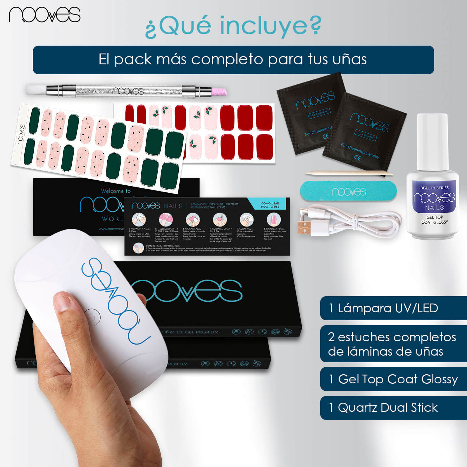 Starter Kit Beauty Navidad - Pack de Iniciación con Top Coat - Aurora - Christmas Kiss