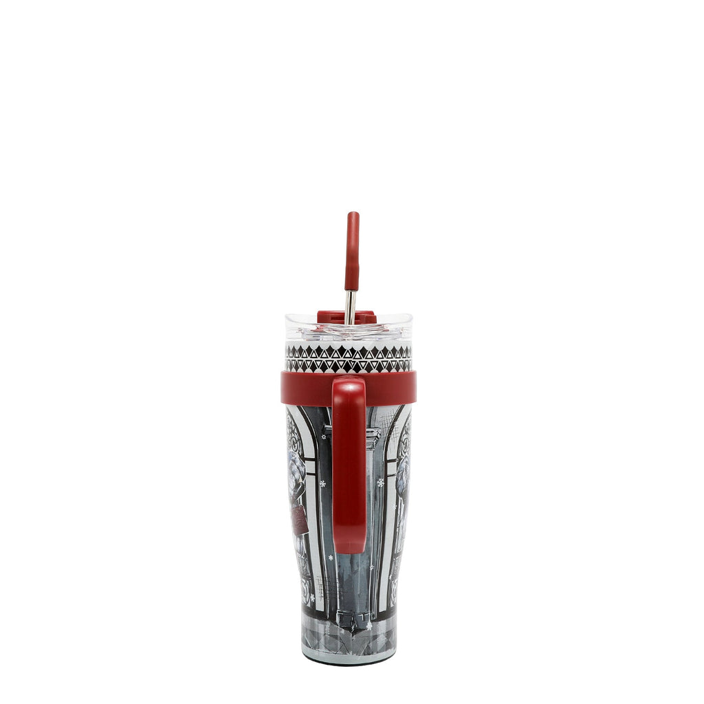 VASO CON ASA 1.2L CON DISEÑO (MODA SNOWFLAKE)